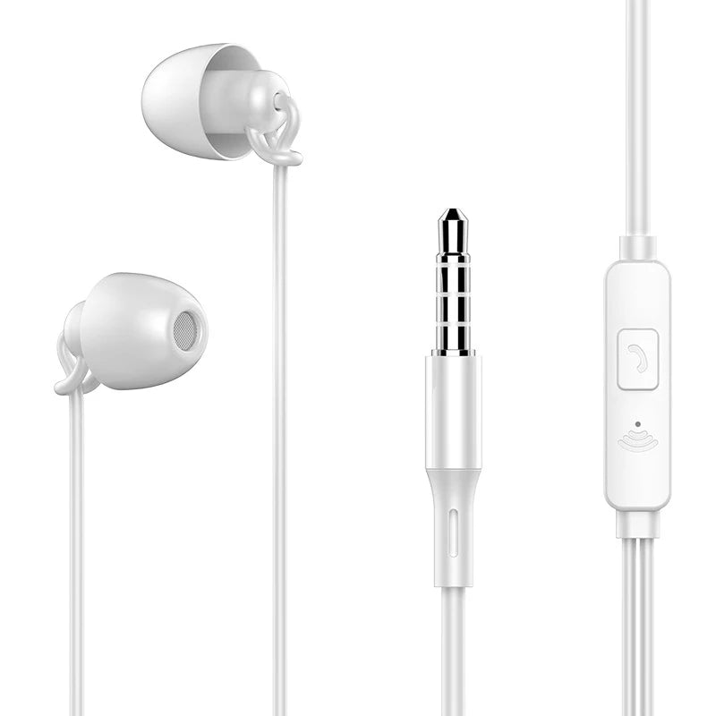 ASMR Earphones HiFi Headset | Noise-Cancelling Soft Silicone Sleep Earbuds with TPE Wire for Xiaomi & Huawei
