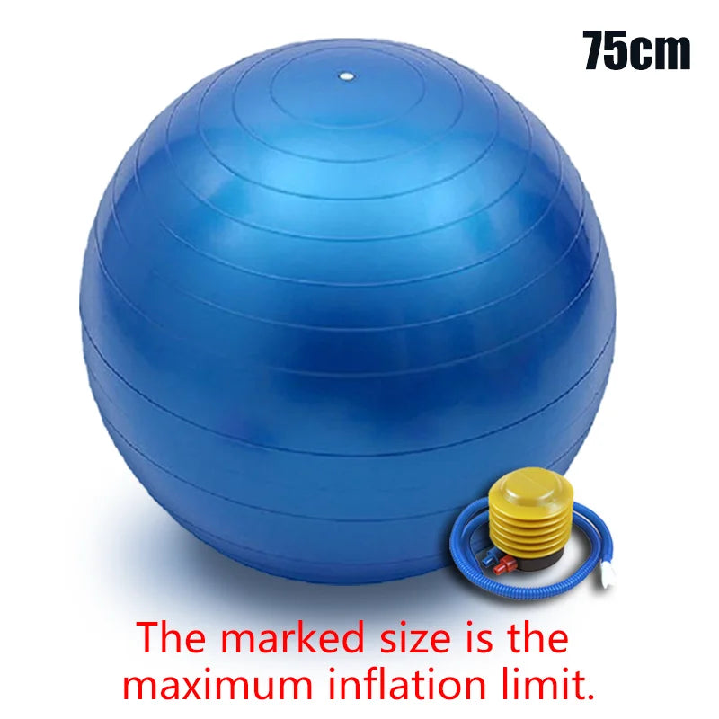 Women's Yoga Fitness Ball | Thickened Anti-Explosion Pilates Ball – 25/55/75cm for Leg & Hip Workouts
