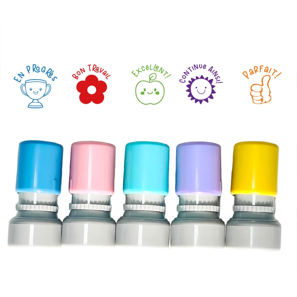 French Teacher Classroom Stamps – Comment & Encouragement Phrase Stamps for Grading & Classroom Assignments