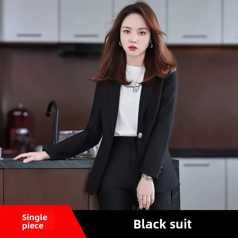 Damen-Langarmanzug-Set – Hochwertige, professionelle Arbeitskleidung für Herbst und Winter