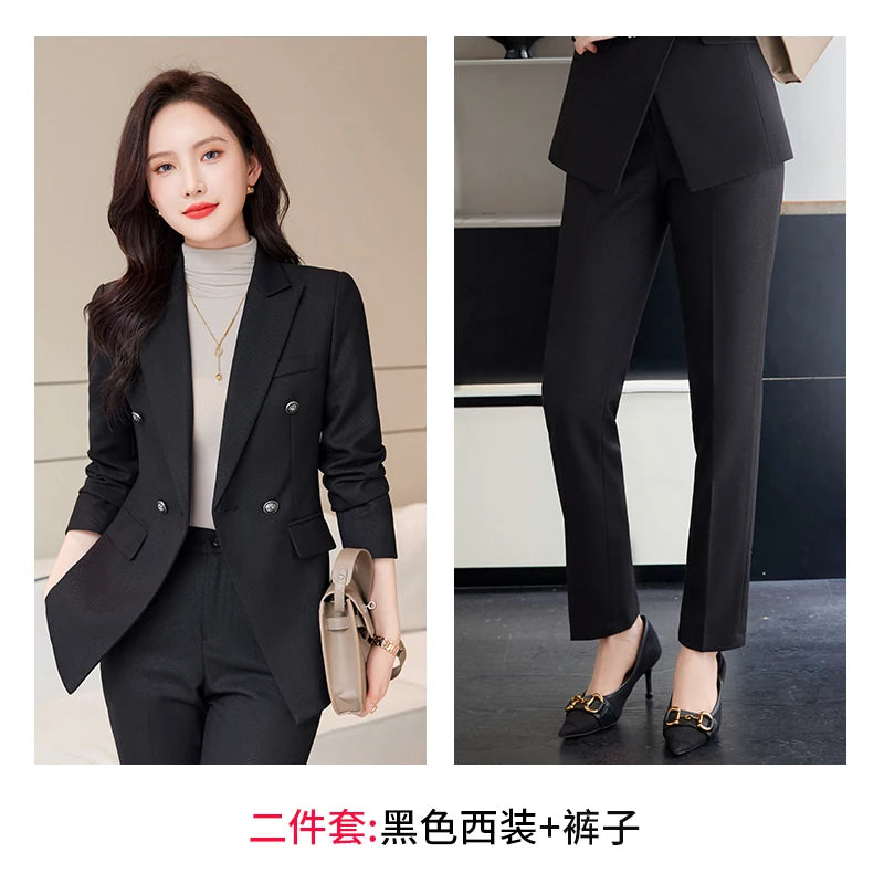 Women’s Professional Pantsuit – Autumn Winter Fashionable Business Set