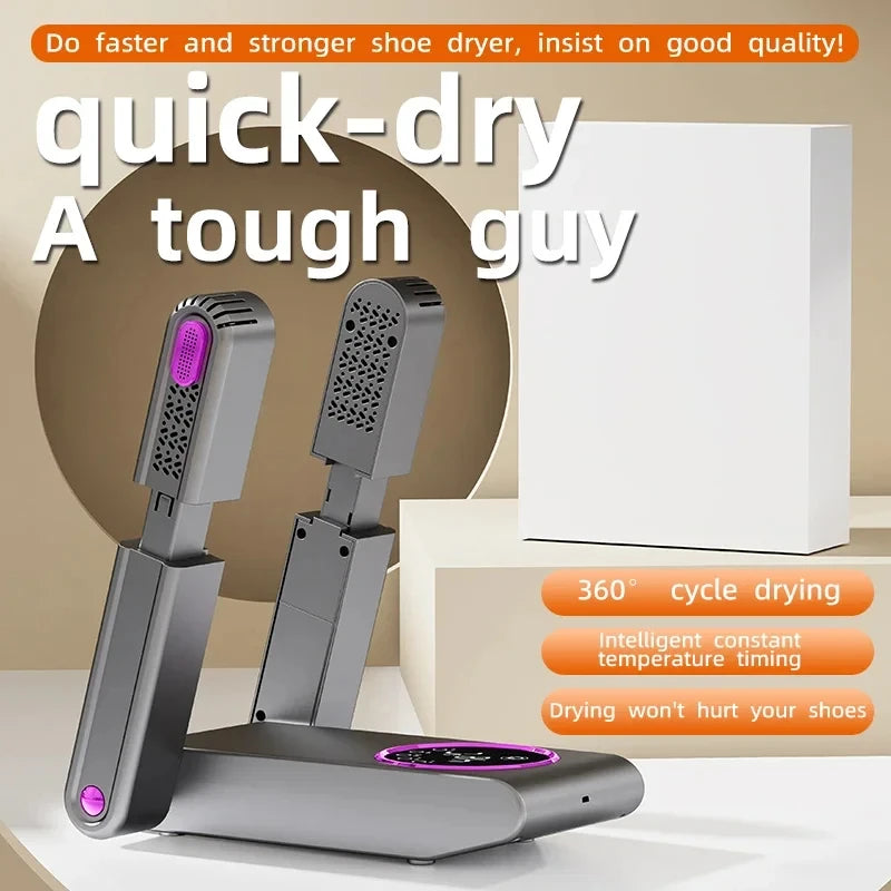مجفف أحذية كهربائي ٢٢٠ فولت - على الطريقة الكورية، مزيل للروائح ومعقم للأحذية للاستخدام المنزلي