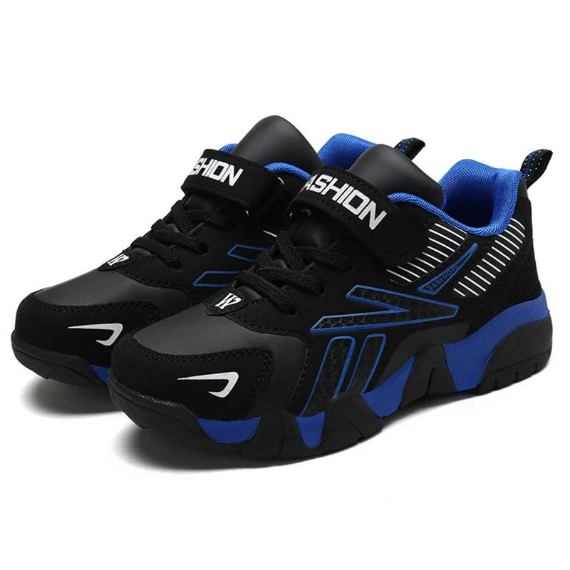 Kids Fashion Sneakers | Boys Leather Running & Walking Shoes