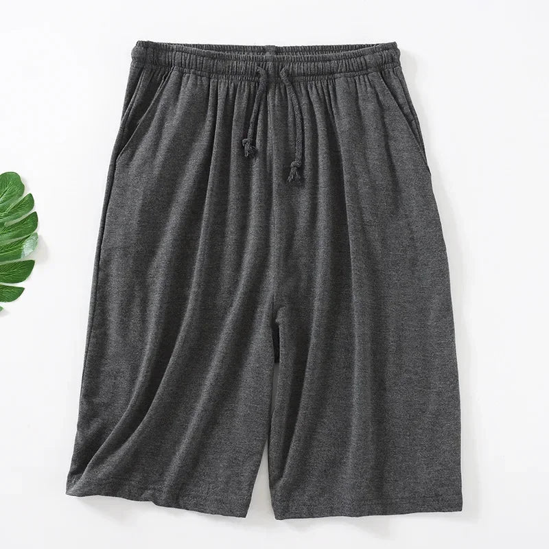 Men's Modal Pajama Shorts | Summer Thin Five Point Loose Home Pants | Casual Large Size Sleepwear & Beachwear