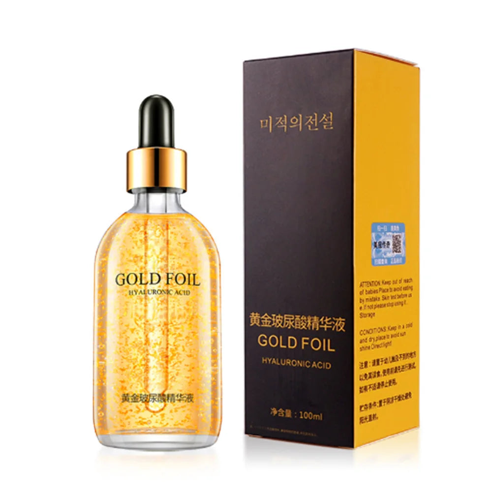 100ml 24K Gold Hyaluronic Acid Face Serum | Anti-Aging, Lifting & Whitening Skincare