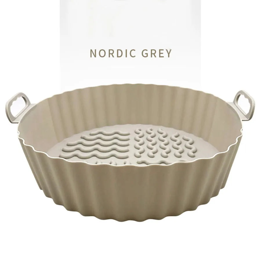 بطانات سيليكون قابلة لإعادة الاستخدام لمقلاة الهواء - ملحقات سلة غير لاصقة ومقاومة للحرارة لطهي صحي