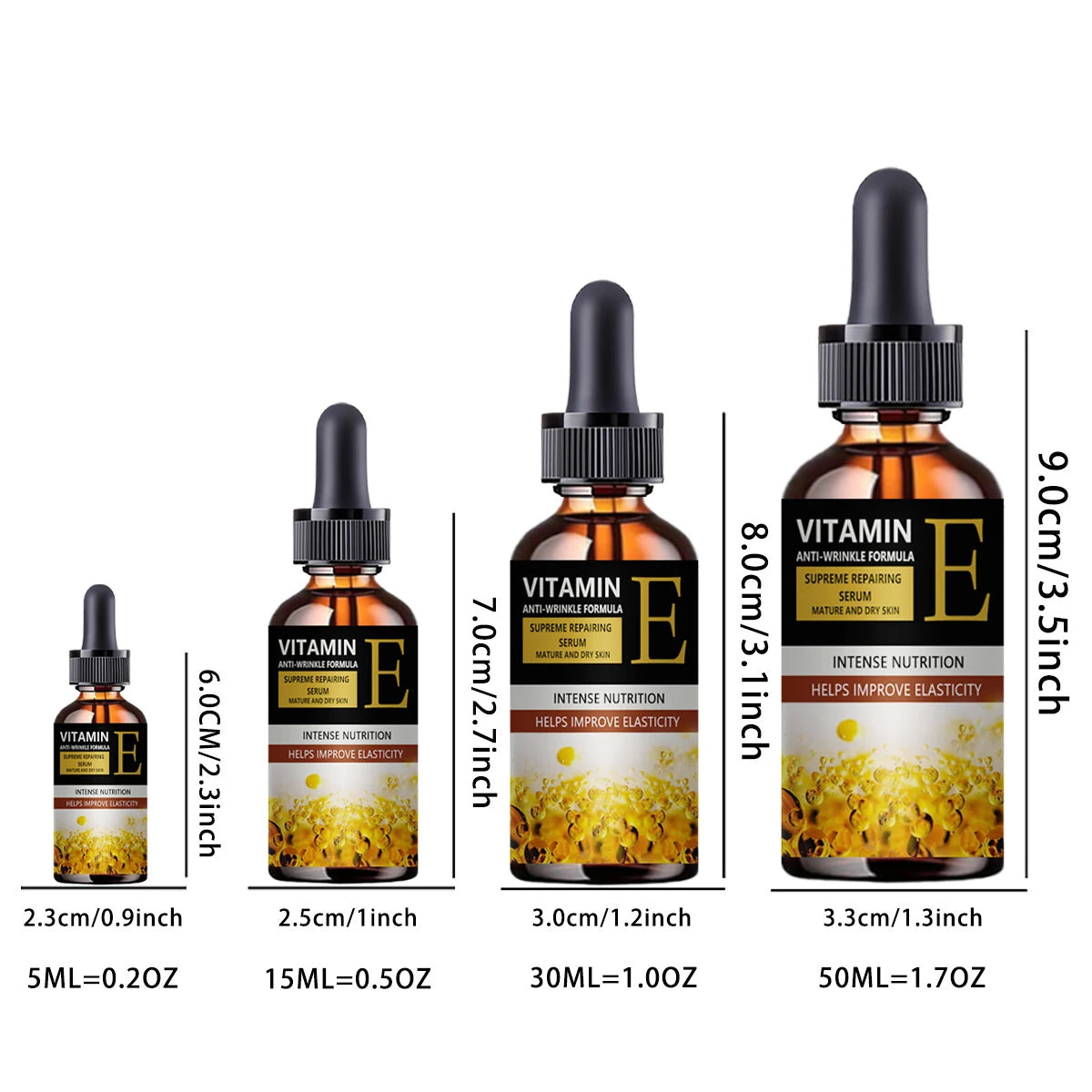 خلاصة مضادة للتجاعيد مع فيتامين E والريتينول والكولاجين والنياسيناميد - تركيبة فائقة الترطيب والشد لمقاومة الخطوط الدقيقة وزيادة مرونة البشرة