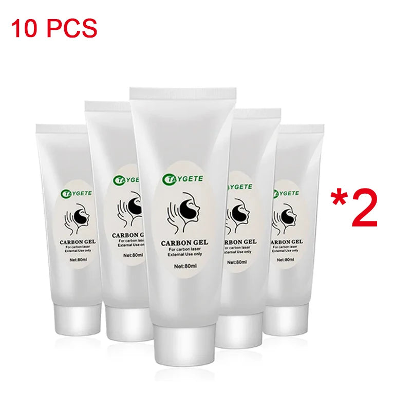 قناع جل أسود ٨٠ مل لتقشير البشرة بالليزر ND YAG - كريم كربوني لتبييض وتجديد الوجه والتنظيف العميق