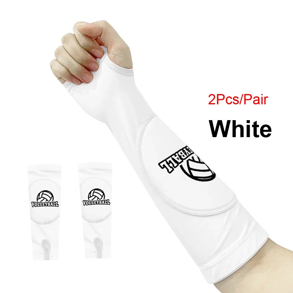 Volleyball Arm Sleeves | Padded Forearm Sleeves with Thumb Hole – Protective Gear for Kids & Adults