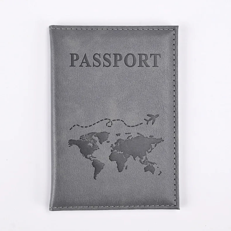Colorful PU Passport Holder – Travel Wallet for Tickets & Credit Cards