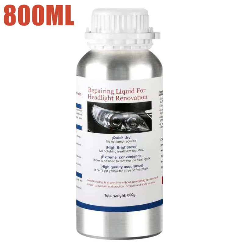 800ML Car Headlight Repair Fluid Headlight Polishing Restoration Chemical