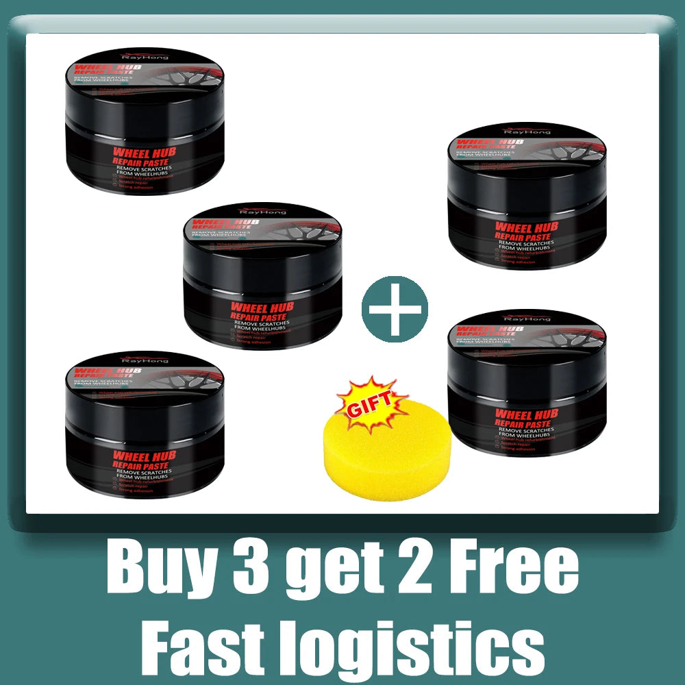 Car Wheel Rim Scratch Repair Paste – Tire & Rim Paint Refurbishment for Black, White, Silver Aluminum Alloy