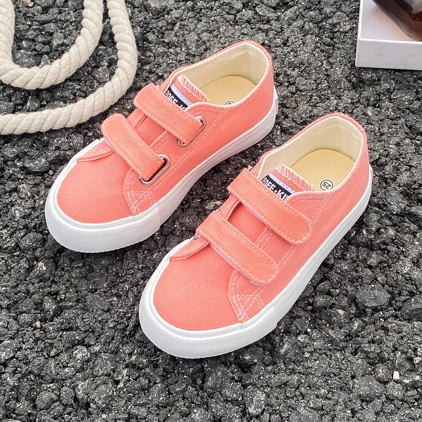 Spring & Autumn Kids Canvas Shoes | Solid Color Soft Sole Skateboard Sneakers for Boys & Girls