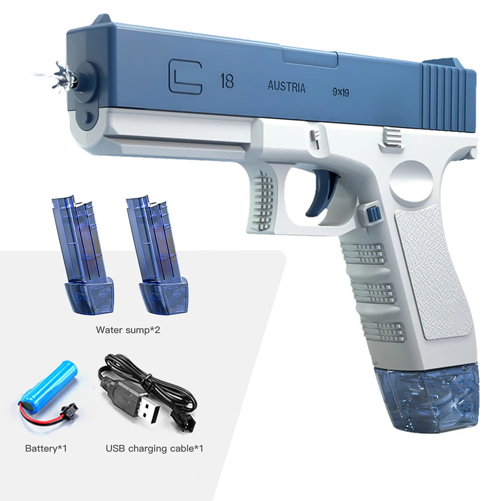 M 416 Electric Water Gun – Full-Auto Shooting Toy Pistol for Kids & Adults – Summer Outdoor Beach Fun Gift