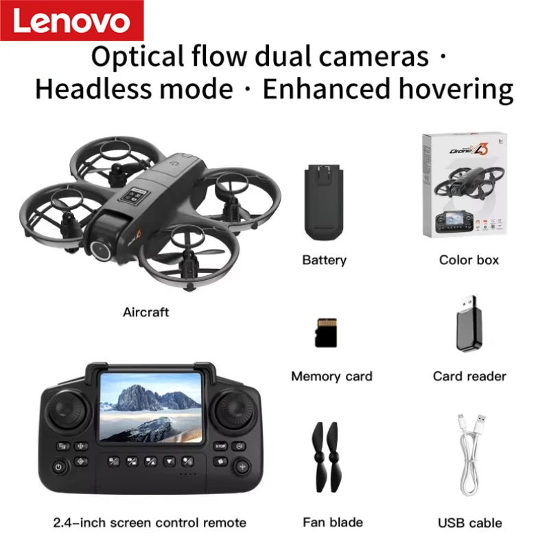 Lenovo GPS 8K HD Camera Drone | Screen Remote Control, Obstacle Avoidance, Multi-Battery Aerial Quadcopter with Ultra-Long Flight Time