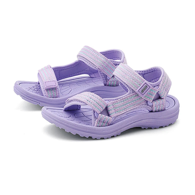 Girls’ Summer Sandals – Breathable Open-Toe Sport Shoes for Outdoor Beach Walking