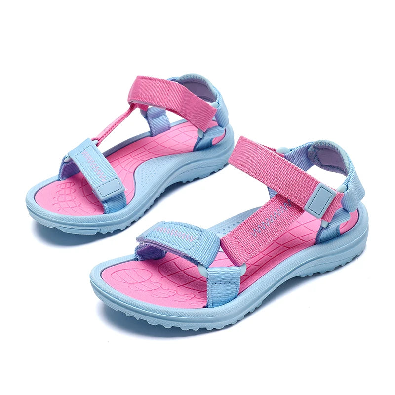 Girls’ Summer Sandals – Breathable Open-Toe Sport Shoes for Outdoor Beach Walking