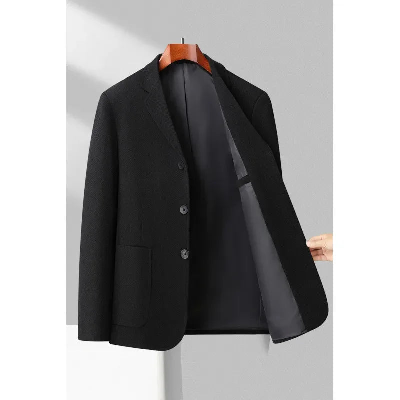 Men's Slim Solid Color Blazer – Korean British Style Business & Wedding Jacket