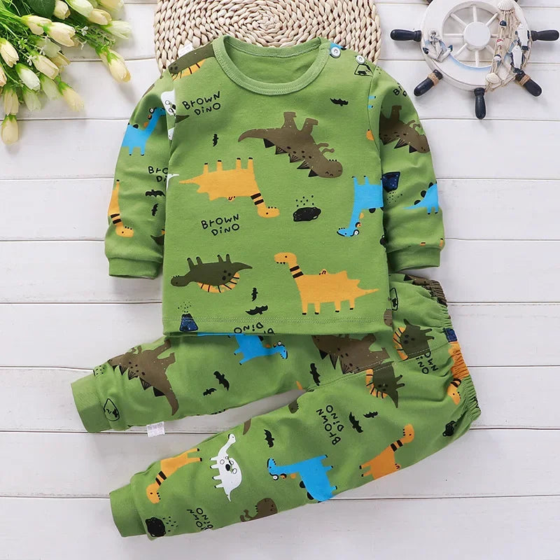 Kids Autumn & Winter Clothing Set – Cotton Pants & Sleepwear for Boys & Girls, Children’s Warm Clothing, Perfect Christmas Gift