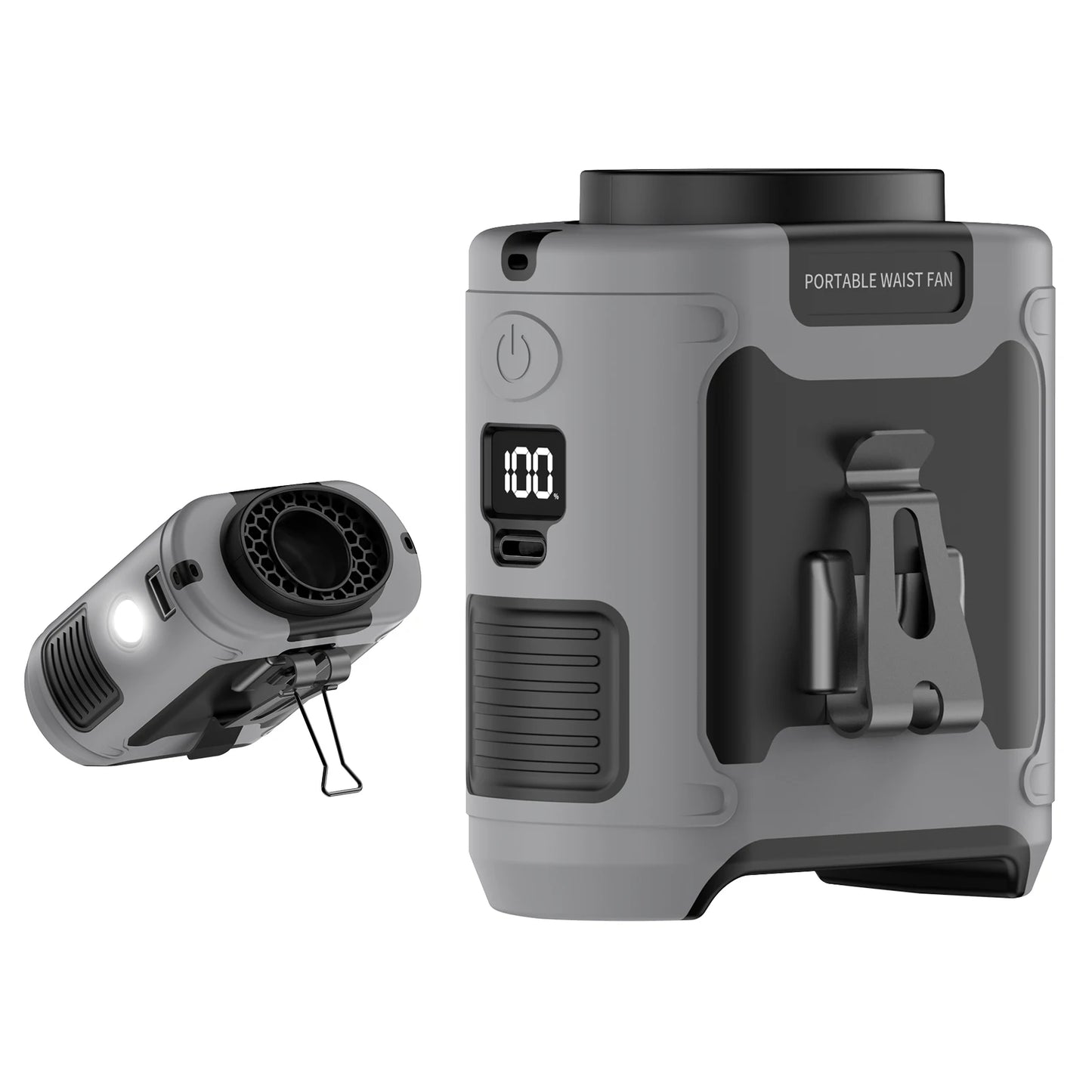 مروحة سوكولفان الخارجية للخصر والرقبة، بسعة ٢٠٠٠٠ مللي أمبير/ساعة - مروحة تبريد قوية قابلة للارتداء مع بنك طاقة للرياضة والتوصيل والعمل في الهواء الطلق