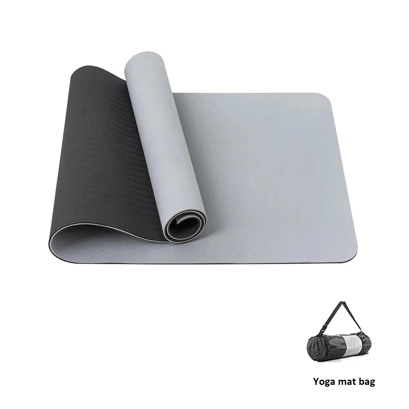 Yoga Mat | Double-Sided Non-Slip TPE Exercise Mat with Strap – Eco-Friendly for Yoga & Pilates