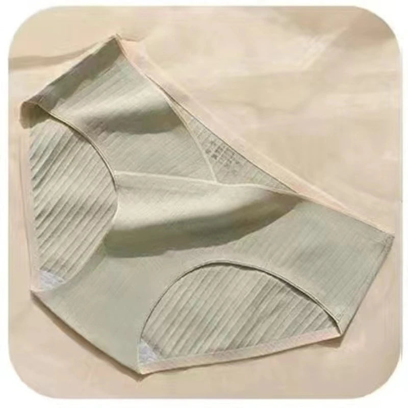 Stripe Jacquard Cotton Low Waist Maternity Panties Seamless Pregnancy Underwear Plus Size