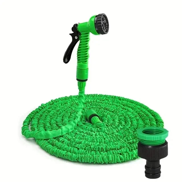 Extendable Garden Hose with High-Pressure Water Gun – 7 Spray Functions for Car Wash, Home & Garden Watering, Multi-Purpose Use