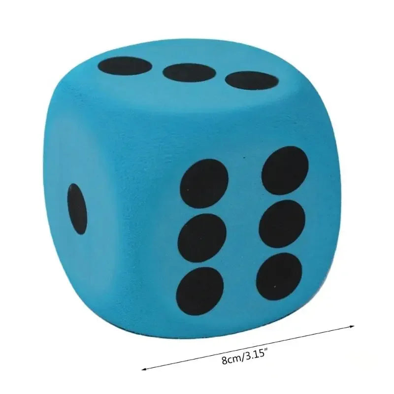 1PC 80mm Large Foam Dot Dice – Six-Sided Kids Counting Toy, Learning Aid for Classroom Math & Board Games