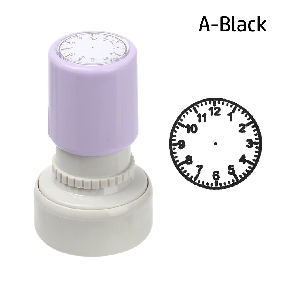 1Pc Clock Stamp Seal – Montessori Math Teaching Aid, Educational Time-Reading Tool for Primary School Students