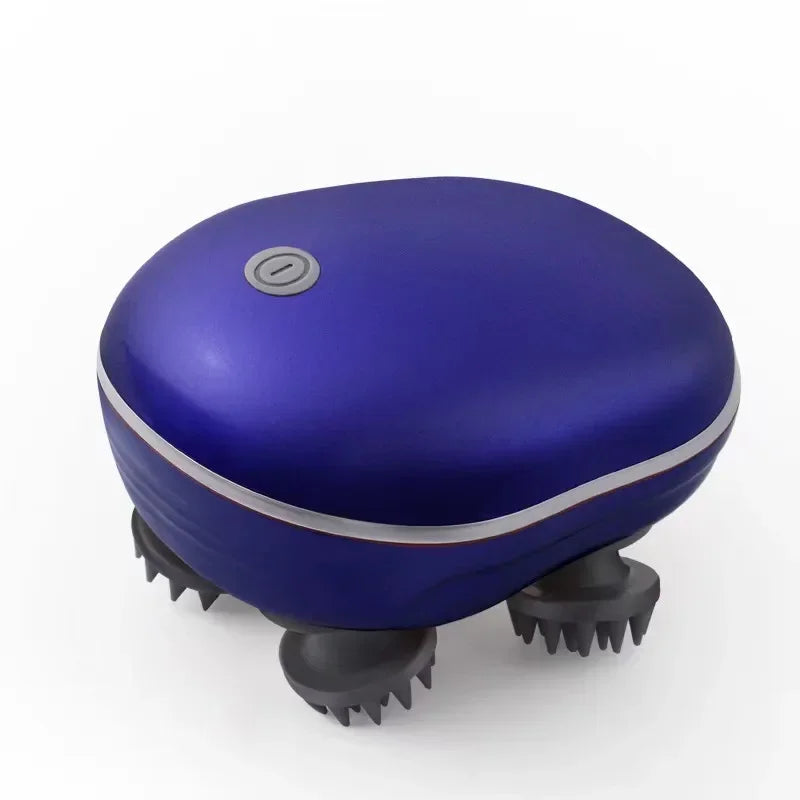 جهاز تدليك كهربائي لفروة الرأس والرأس - علاج بالضوء الأحمر لتخفيف التوتر واسترخاء العضلات وتقليل التعب