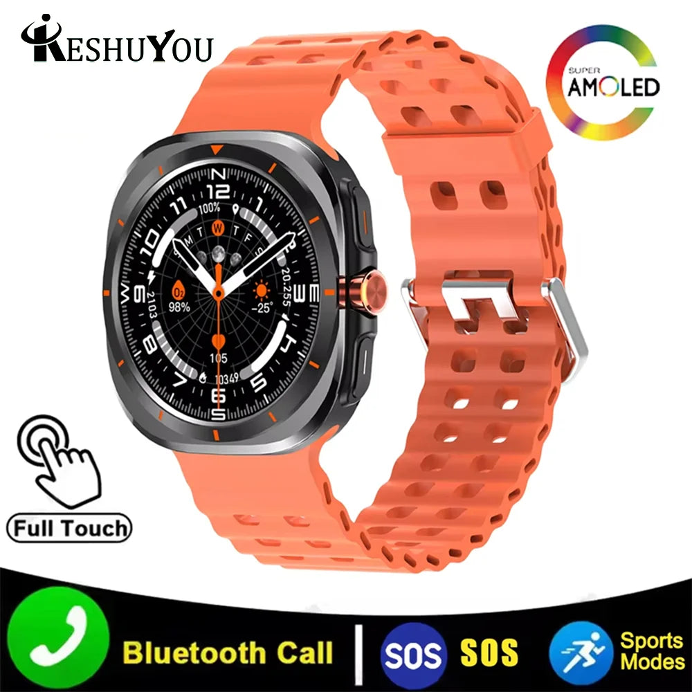 KESHUYOU Watch 7 Ultra Smart Watch – 1.52” AMOLED, Bluetooth Call, Voice Assistant, Heart Rate Monitor for Men & Women