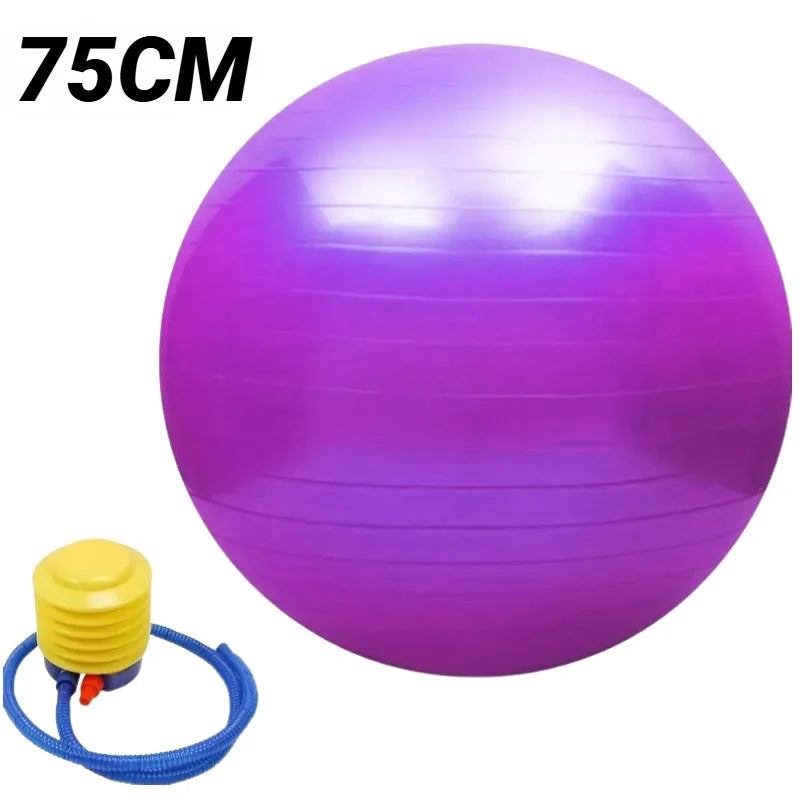 PVC Yoga Ball | 45–95CM Thickened Explosion-Proof Pilates & Fitness Balance Ball for Home Gym