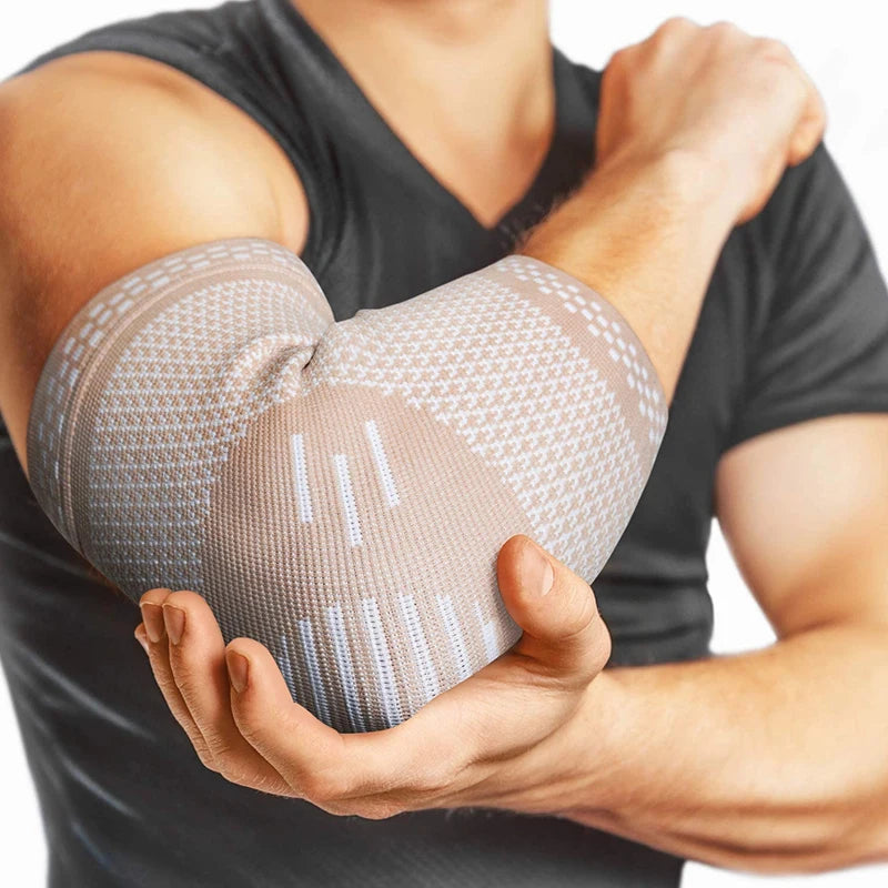 Elastic Elbow Brace | 1PCS Breathable Compression Arm Sleeve – Sports Support & Safety Pad