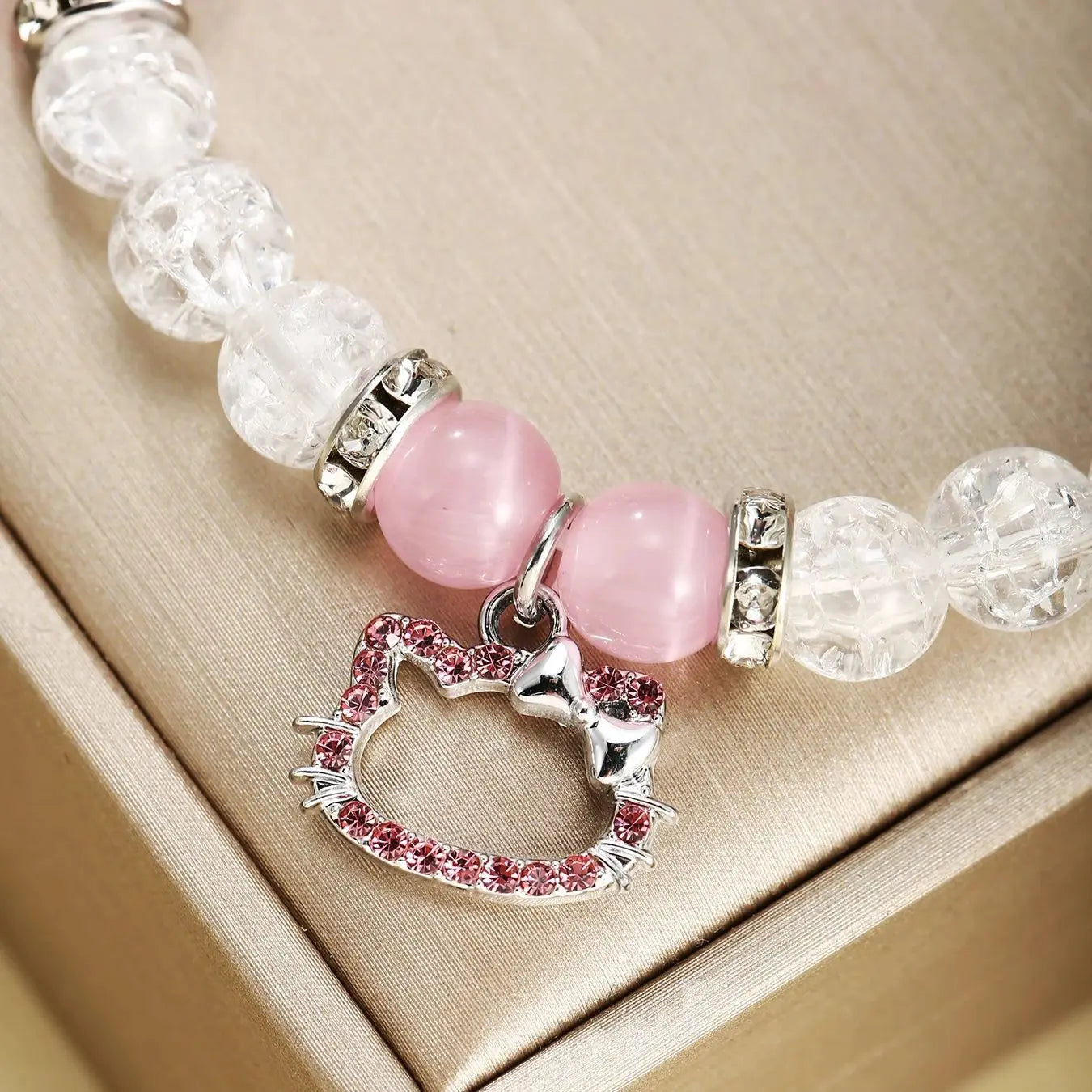 قطعتان من أساور مغناطيسية على شكل قلب على شكل قطة لطيفة - أزرق ووردي مرن - هدايا مجوهرات للأزواج والأصدقاء المقربين