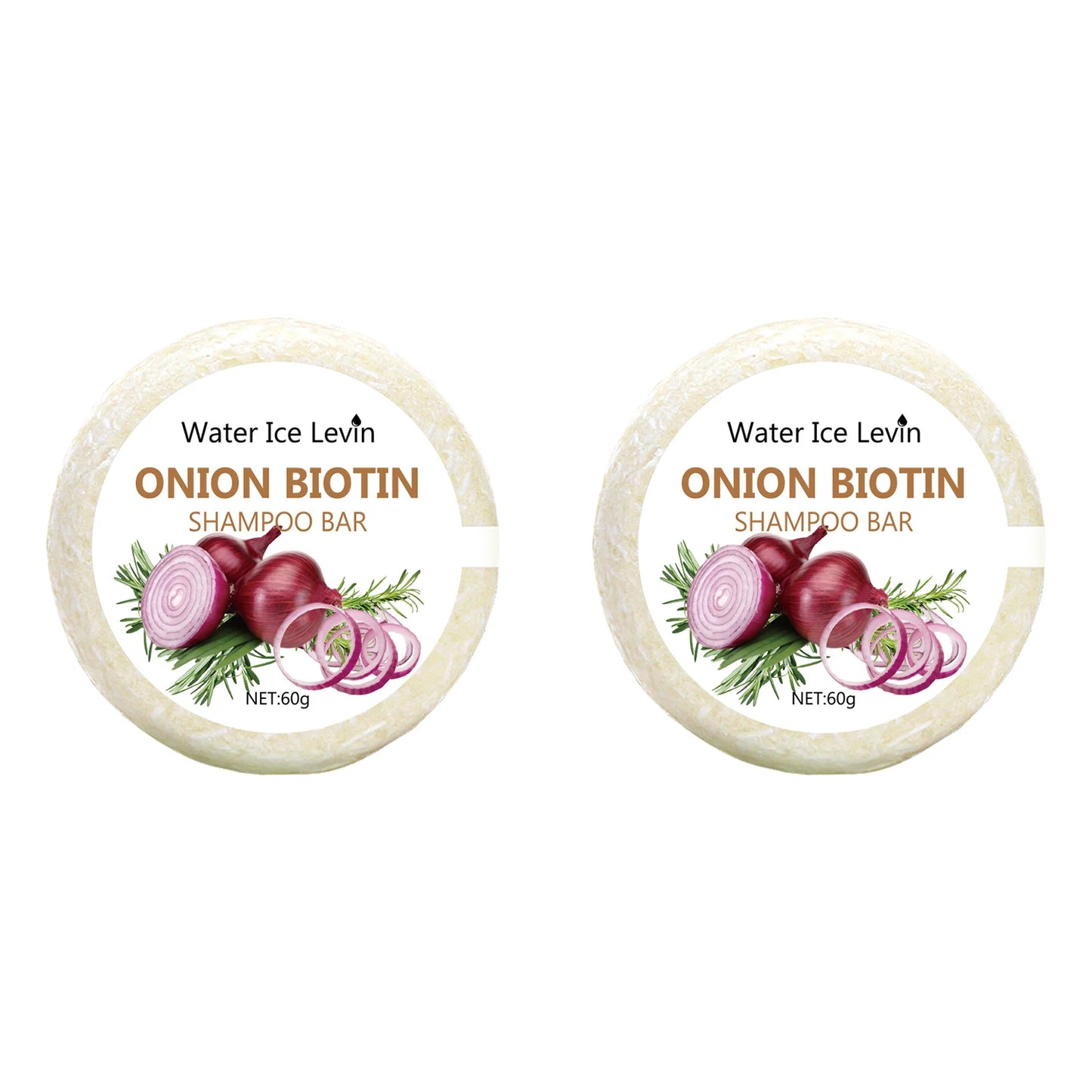 Onion & Biotin Shampoo Soap 60g – Moisturizing & Smoothing Hair Care with Rosemary Extract, Suitable for All Hair Types