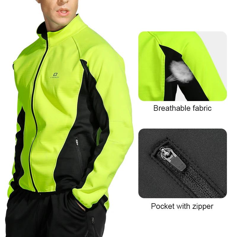 Men’s Winter Thermal Cycling Jacket – Windproof Waterproof Softshell MTB Bike Jersey LM8605