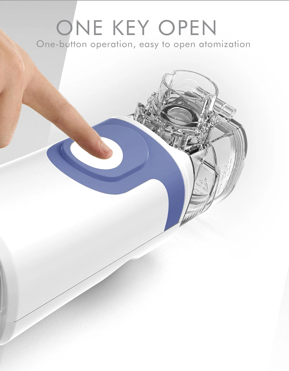 جهاز استنشاق البخار الطبي المحمول KIUZOU - جهاز استنشاق بخار صغير صامت للبالغين والأطفال، لتخفيف الربو ومشاكل الجهاز التنفسي