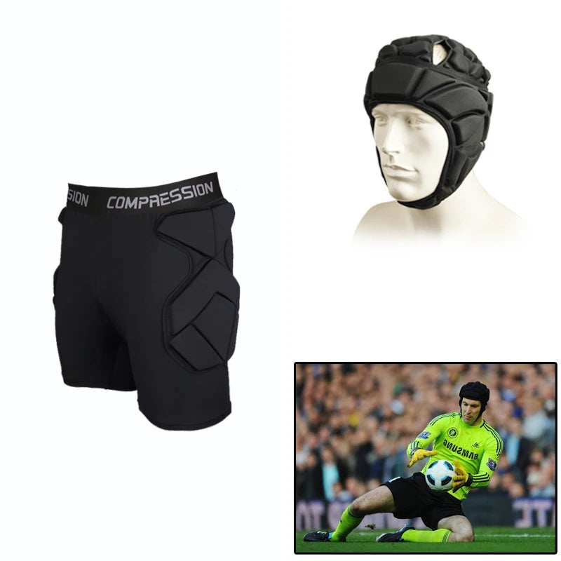 Professional Goalkeeper Uniform | Soccer Training Gear with EVA Thick Sponge Helmet – Protective Equipment
