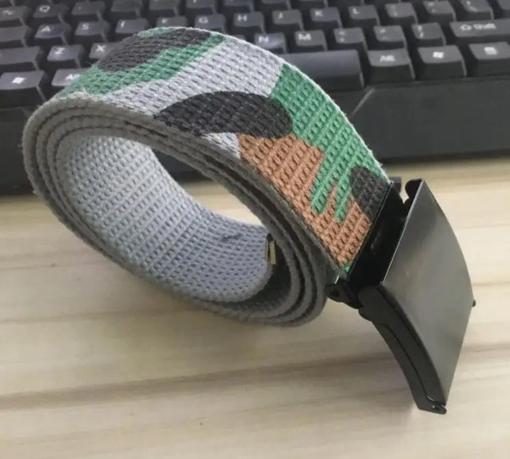 New Men’s Tactical Belt – Unisex Canvas Waistband for Jeans & Casual Wear