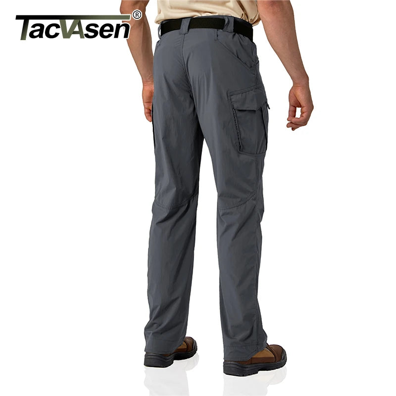 TACVASEN Men’s Quick-Dry Stretch Cargo Pants – Lightweight Summer Outdoor Hiking Trousers