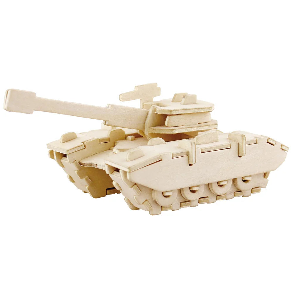 3D DIY Wooden Puzzle Toy – Military Series Tank & Vehicle Model Set | Educational Puzzle Gift for Kids