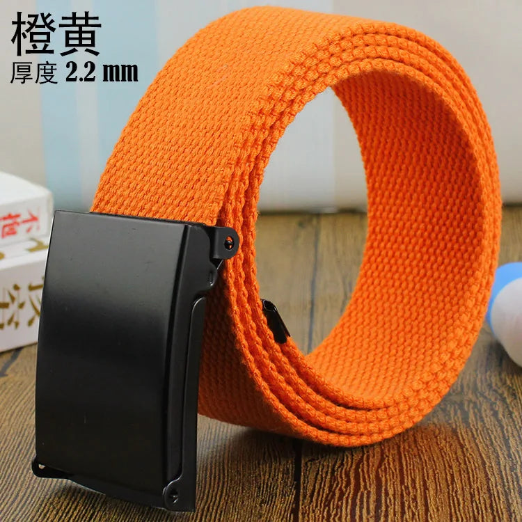 New Men’s Tactical Belt – Unisex Canvas Waistband for Jeans & Casual Wear
