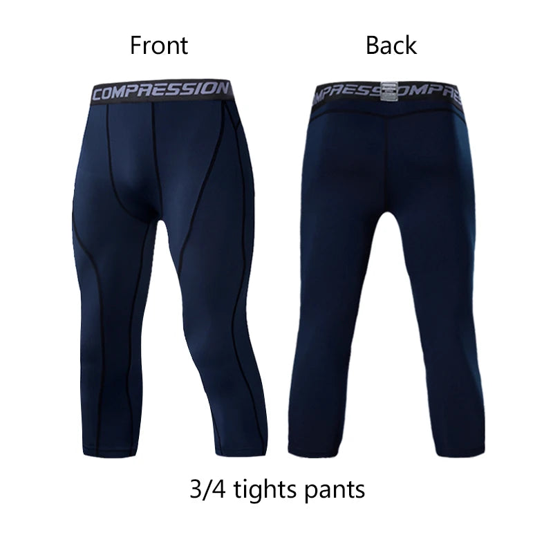 Men's Compression Pants | Running, Cycling & Gym Tights – Elastic Fitness Leggings