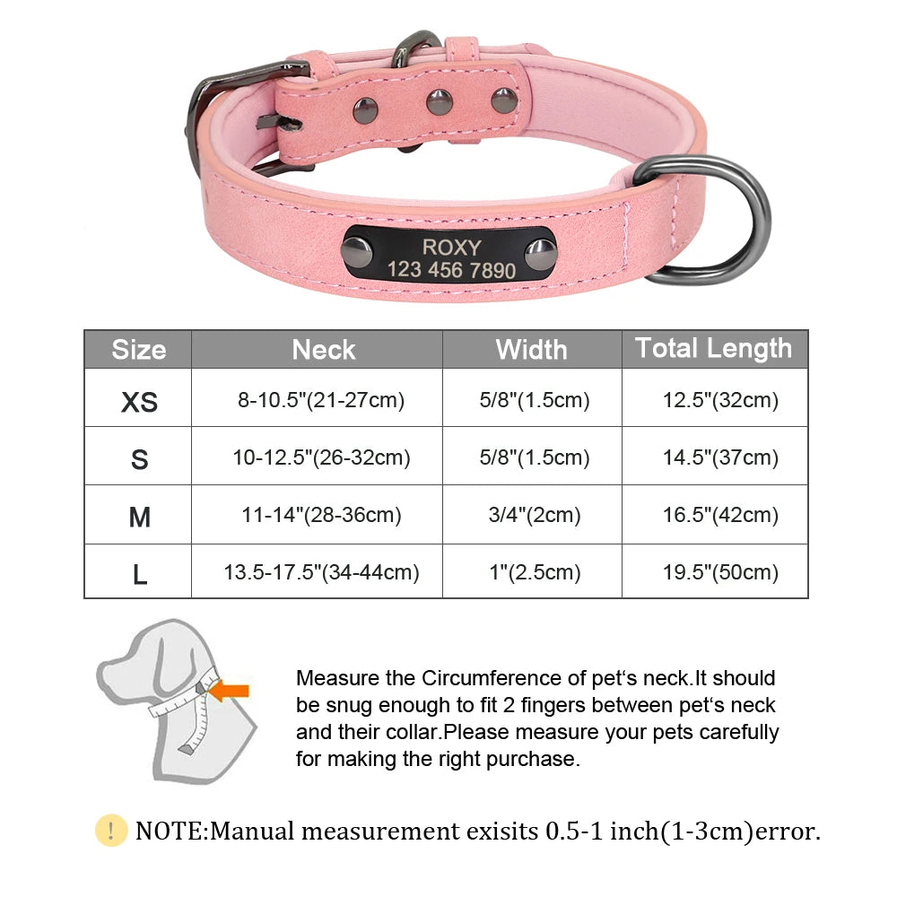 طوق جلدي مخصص للكلاب والقطط - طوق منقوش بأحجار الراين مخصص للكلاب الصغيرة والمتوسطة، وبيتبول، ويوركشاير