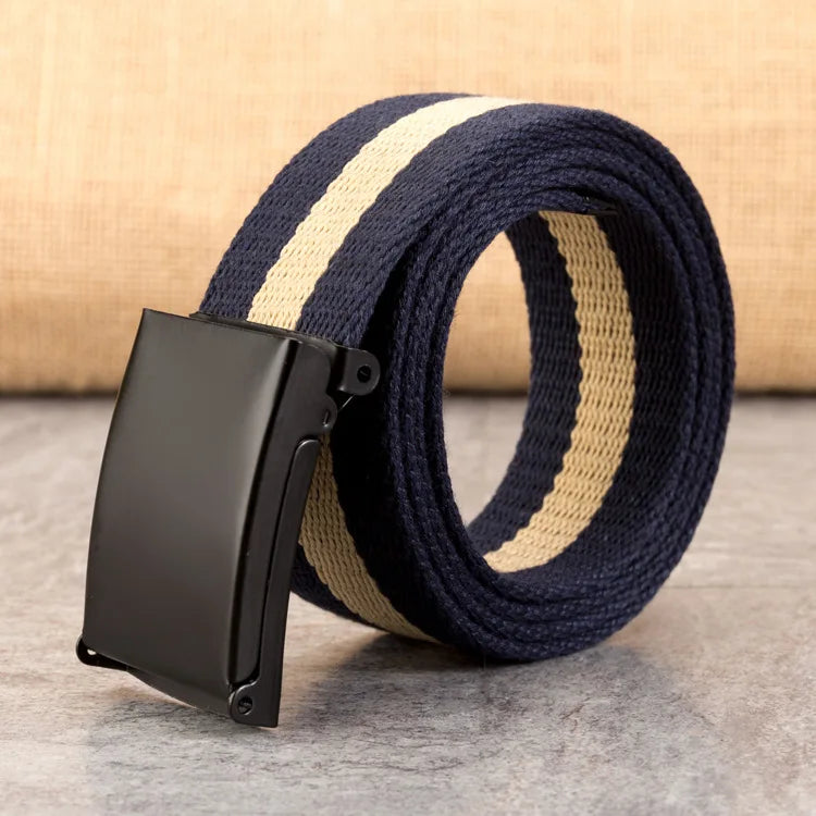 New Men’s Tactical Belt – Unisex Canvas Waistband for Jeans & Casual Wear