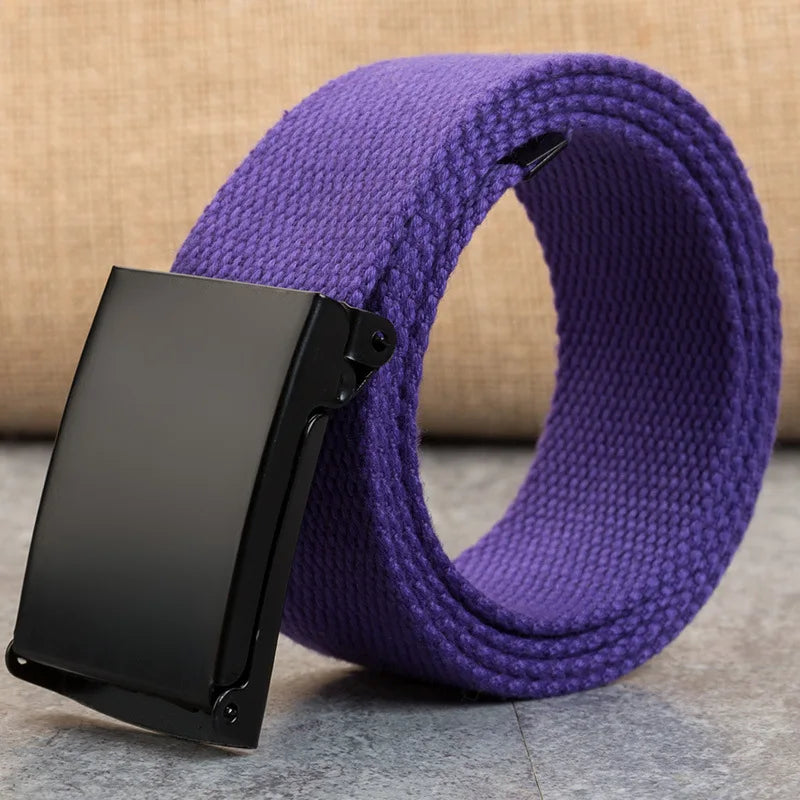 New Men’s Tactical Belt – Unisex Canvas Waistband for Jeans & Casual Wear