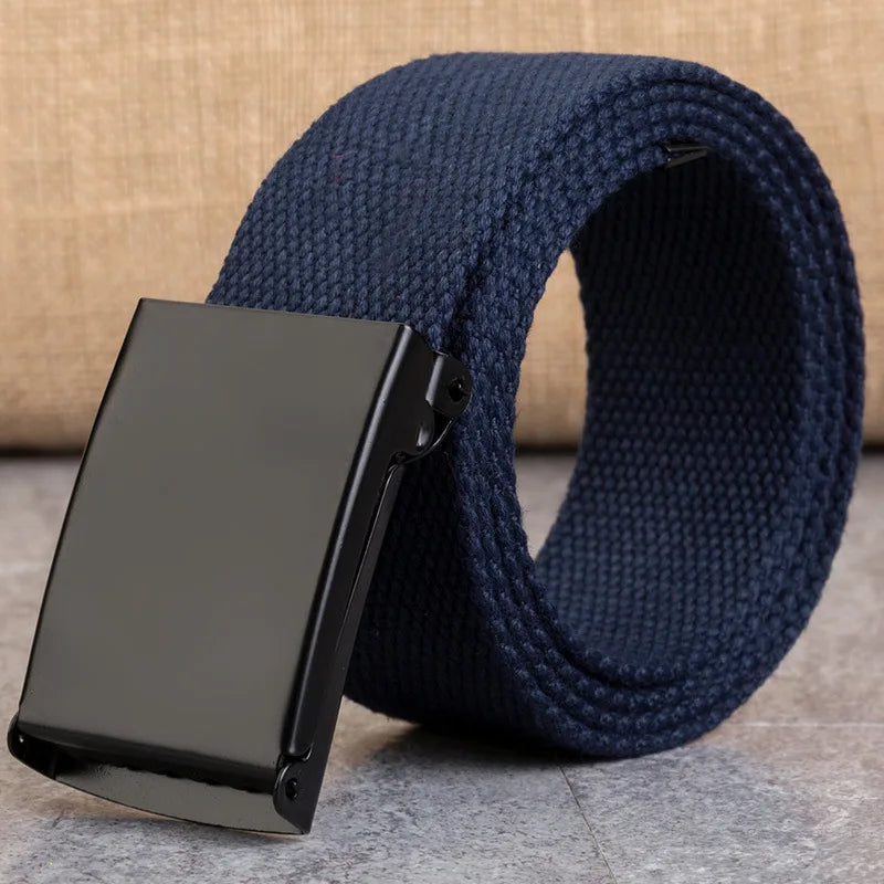 New Men’s Tactical Belt – Unisex Canvas Waistband for Jeans & Casual Wear
