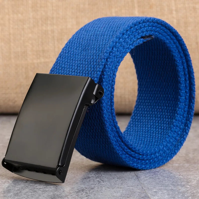 New Men’s Tactical Belt – Unisex Canvas Waistband for Jeans & Casual Wear