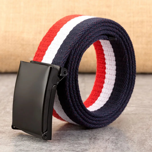 New Men’s Tactical Belt – Unisex Canvas Waistband for Jeans & Casual Wear