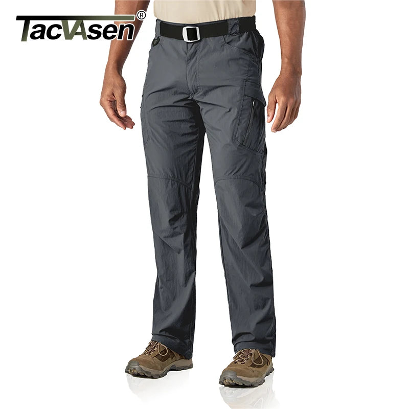TACVASEN Men’s Quick-Dry Stretch Cargo Pants – Lightweight Summer Outdoor Hiking Trousers